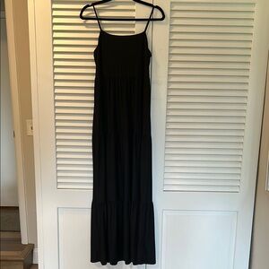 SO Black Spaghetti Strap Sleeveless Maxi Sundress
